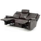 Canapé inclinable double 2 places en similicuir gris / perle / rouge / mastic / marron / noir