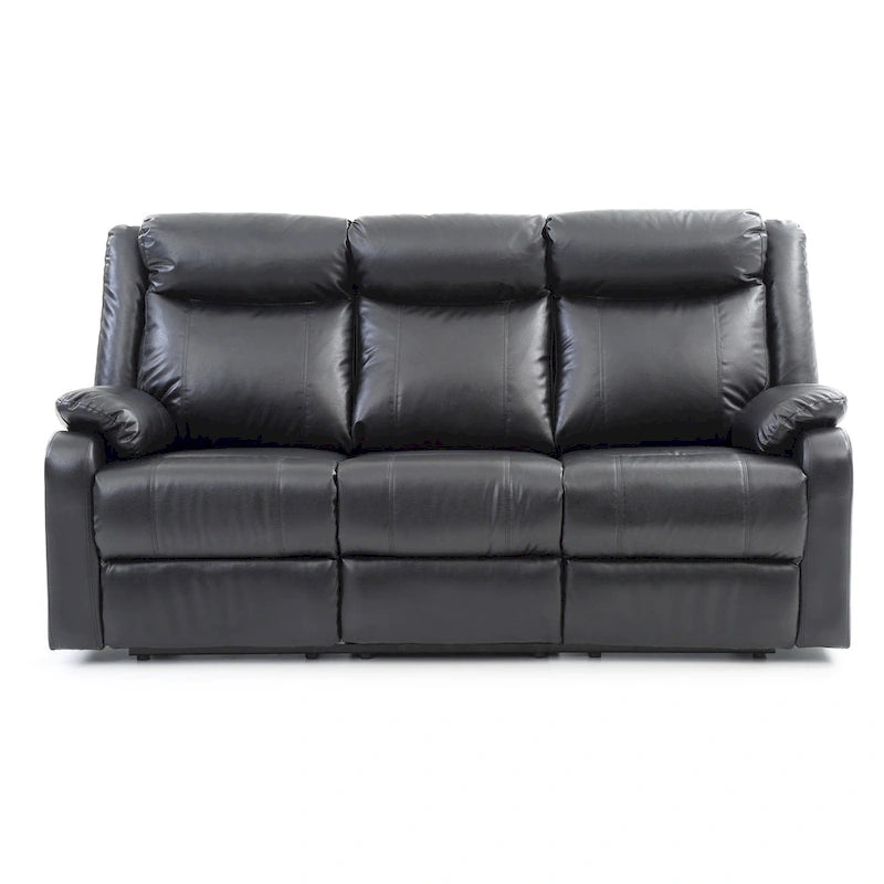 Canapé inclinable double 2 places en similicuir gris / perle / rouge / mastic / marron / noir