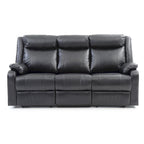 Canapé inclinable double 2 places en similicuir gris / perle / rouge / mastic / marron / noir