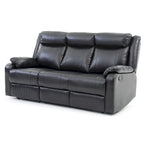 Canapé inclinable double 2 places en similicuir gris / perle / rouge / mastic / marron / noir