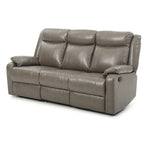 Canapé inclinable double 2 places en similicuir gris / perle / rouge / mastic / marron / noir