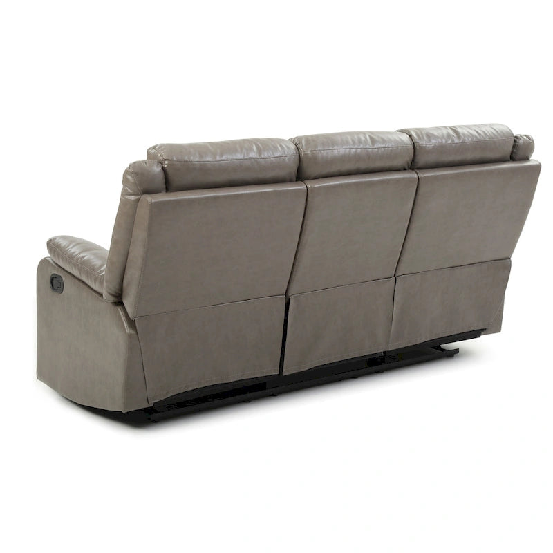 Canapé inclinable double 2 places en similicuir gris / perle / rouge / mastic / marron / noir
