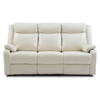 Canapé inclinable double 2 places en similicuir gris / perle / rouge / mastic / marron / noir