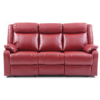 Canapé inclinable double 2 places en similicuir gris / perle / rouge / mastic / marron / noir