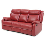 Canapé inclinable double 2 places en similicuir gris / perle / rouge / mastic / marron / noir