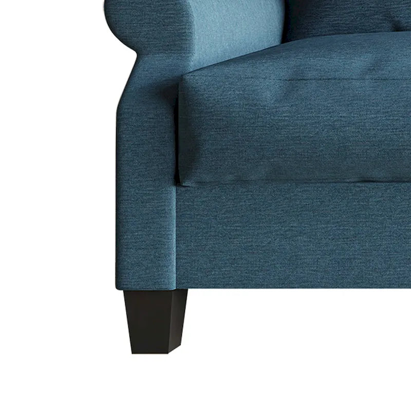 Canapé 2,5 places en lin rouge / beige / gris / bleu