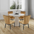 Chaise de salle à manger tapissée en velours, lot de 2/4 – Plusieurs coloris