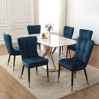 Chaise de salle à manger tapissée en velours, lot de 2/4 – Plusieurs coloris