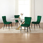 Chaise de salle à manger tapissée en velours, lot de 2/4 – Plusieurs coloris