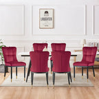 Chaise de salle à manger tapissée en velours, lot de 2/4 – Plusieurs coloris