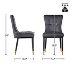 Chaise de salle à manger tapissée en velours, lot de 2/4 – Plusieurs coloris