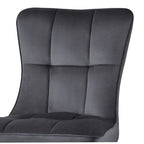 Chaise de salle à manger tapissée en velours, lot de 2/4 – Plusieurs coloris