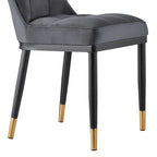 Chaise de salle à manger tapissée en velours, lot de 2/4 – Plusieurs coloris