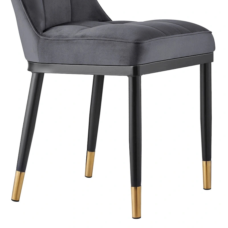 Chaise de salle à manger tapissée en velours, lot de 2/4 – Plusieurs coloris