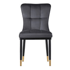 Chaise de salle à manger tapissée en velours, lot de 2/4 – Plusieurs coloris