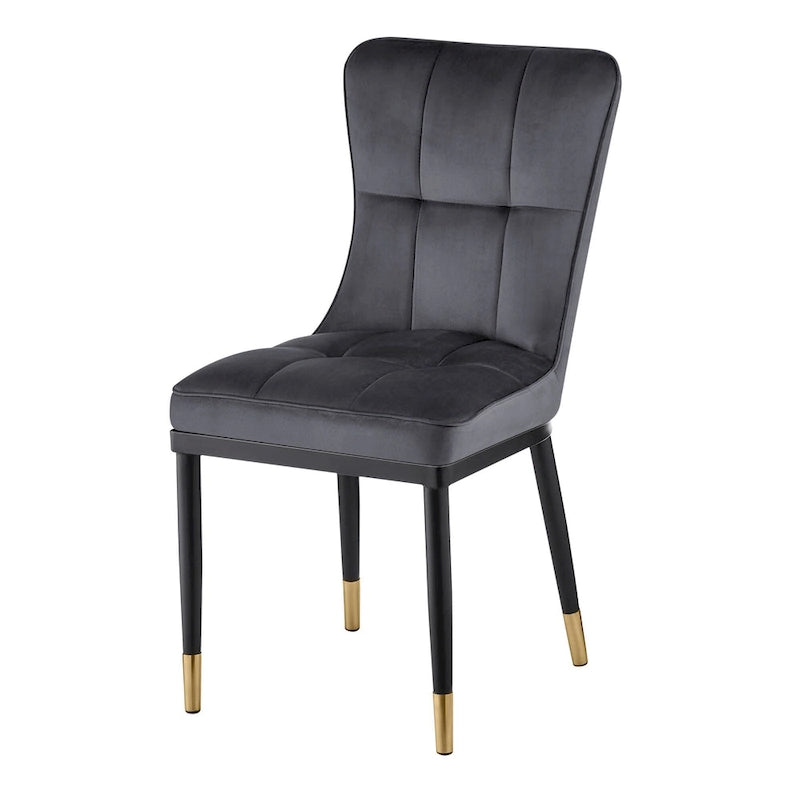 Chaise de salle à manger tapissée en velours, lot de 2/4 – Plusieurs coloris