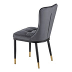 Chaise de salle à manger tapissée en velours, lot de 2/4 – Plusieurs coloris