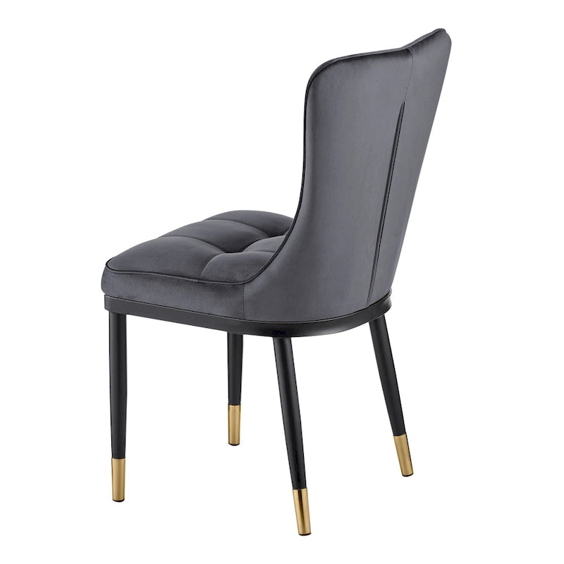 Chaise de salle à manger tapissée en velours, lot de 2/4 – Plusieurs coloris