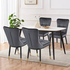 Chaise de salle à manger tapissée en velours, lot de 2/4 – Plusieurs coloris