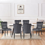Chaise de salle à manger tapissée en velours, lot de 2/4 – Plusieurs coloris