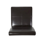 Chaises de salle à manger capitonnées marron avec surpiqûres en T (lot de 2)