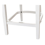 Tabouret de bar pivotant à dossier haut blanc, assise en similicuir gris, 1 personne