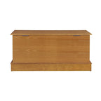 Coffre de rangement en cèdre miel/brun chaud avec couvercle verrouillable, usage individuel