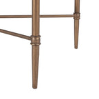 Table basse à plateau en verre avec structure en X en bronze