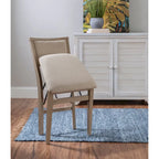 Chaise de salle à manger pliante grise, cadre en bois, lot de 2