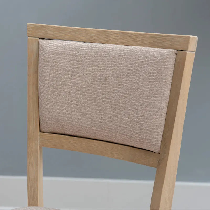 Chaise de salle à manger pliante grise, cadre en bois, lot de 2