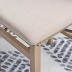 Chaise de salle à manger pliante grise, cadre en bois, lot de 2