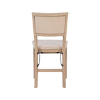 Chaise de salle à manger pliante grise, cadre en bois, lot de 2