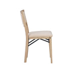Chaise de salle à manger pliante grise, cadre en bois, lot de 2