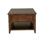 Table basse rectangulaire en placage de bois de chêne