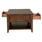 Table basse rectangulaire en placage de bois de chêne