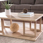 Table basse géométrique naturelle, plateau en MDF, 1 personne