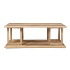 Table basse géométrique naturelle, plateau en MDF, 1 personne