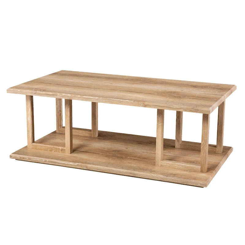 Table basse géométrique naturelle, plateau en MDF, 1 personne