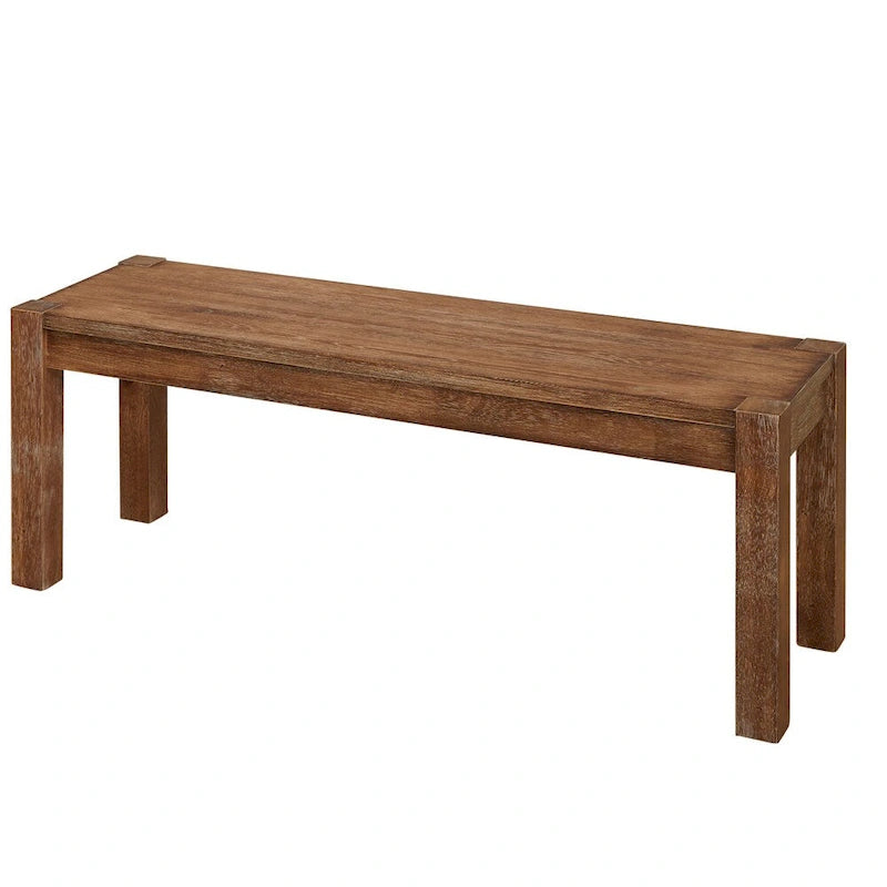 Banc de salle à manger rustique marron/noir, 2-3 places