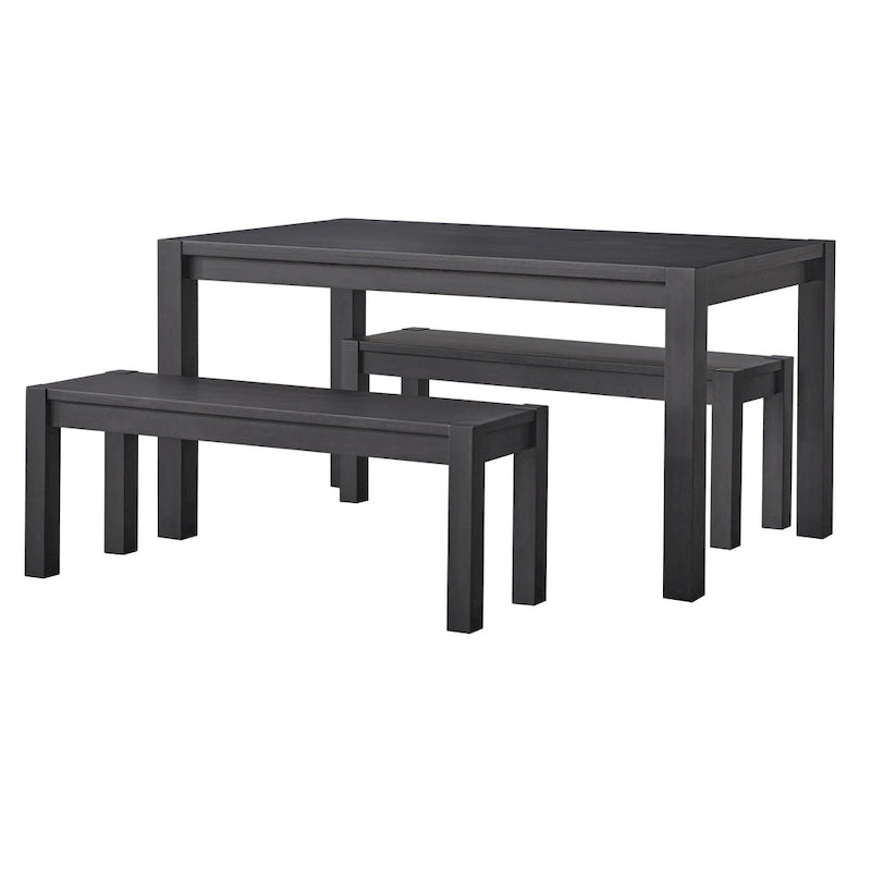 Banc de salle à manger rustique marron/noir, 2-3 places