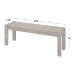 Banc de salle à manger rustique marron/noir, 2-3 places