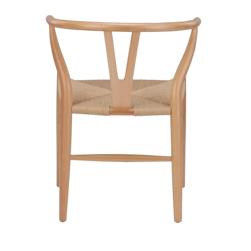 Chaise de salle à manger tressée en bois massif noir / blanc / naturel, lot de 4
