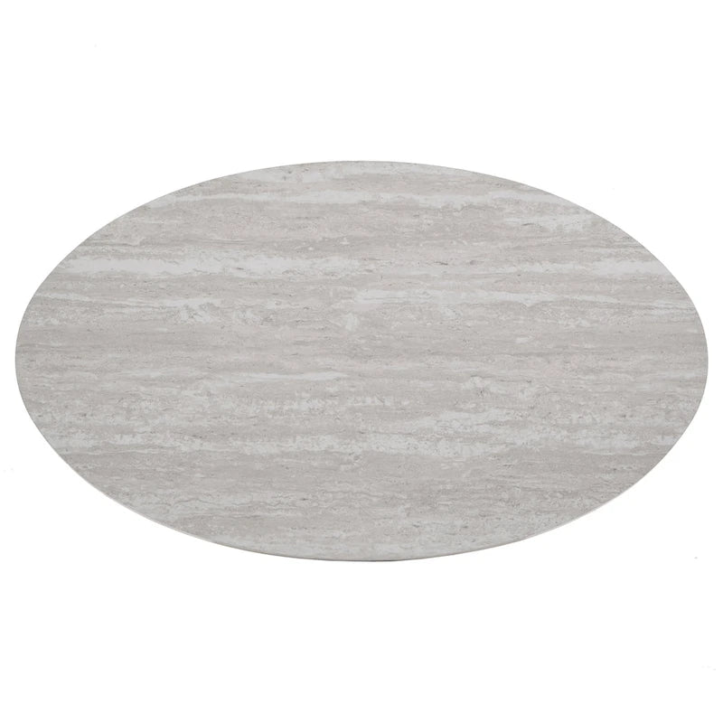 Table basse en faux marbre blanc et or champagne – Lot de 1 ou 2 pièces