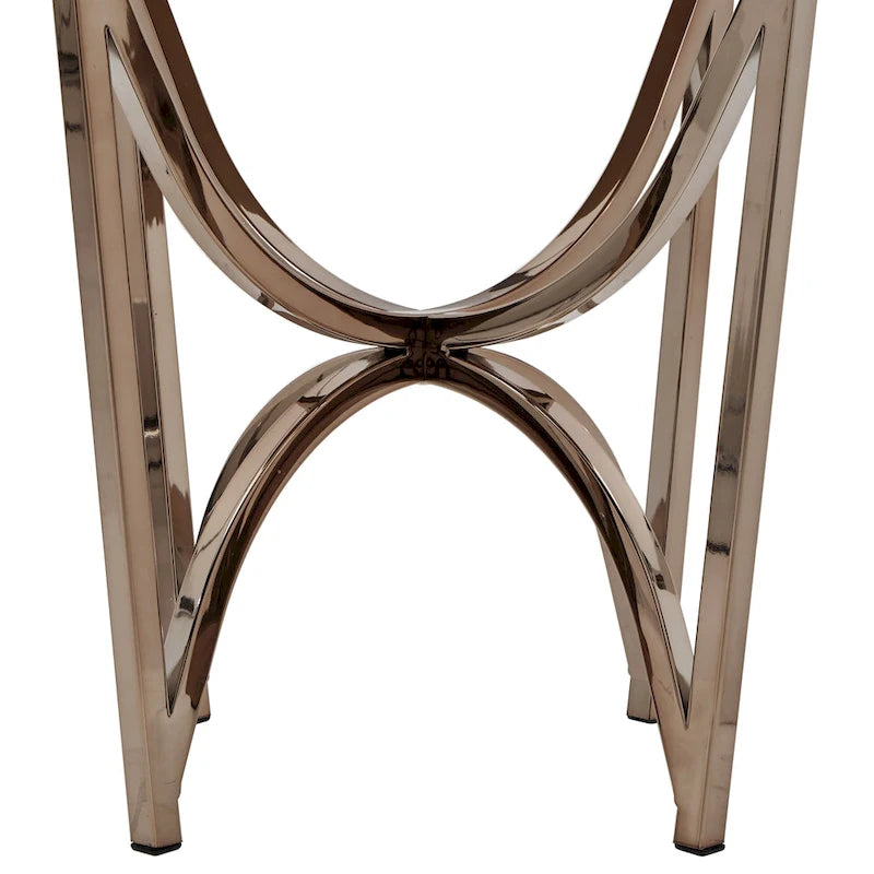 Table basse en faux marbre blanc et or champagne – Lot de 1 ou 2 pièces