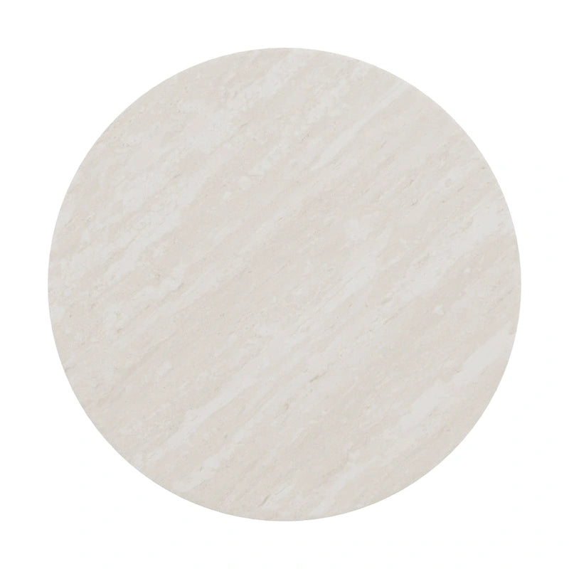 Table basse en faux marbre blanc et or champagne – Lot de 1 ou 2 pièces