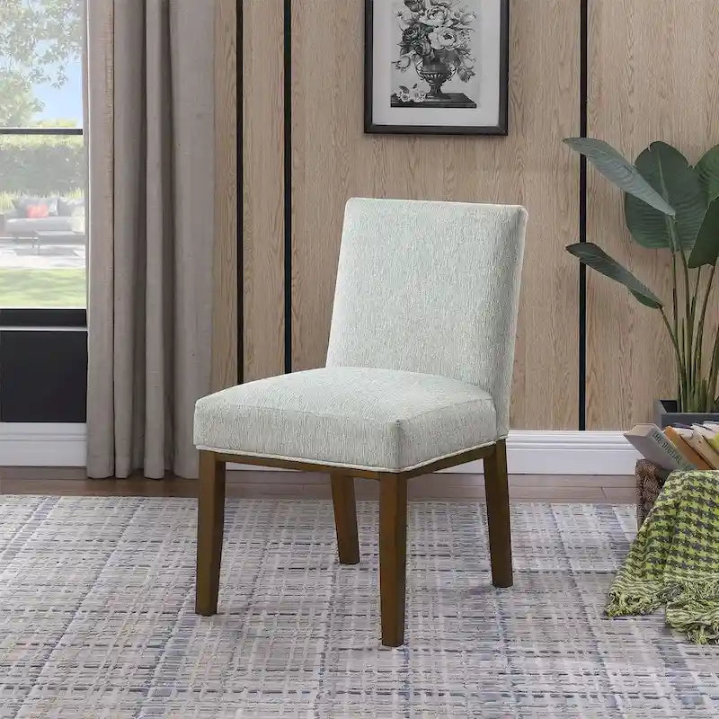 Chaise de salle à manger chameau/blanc/gris – Siège unique