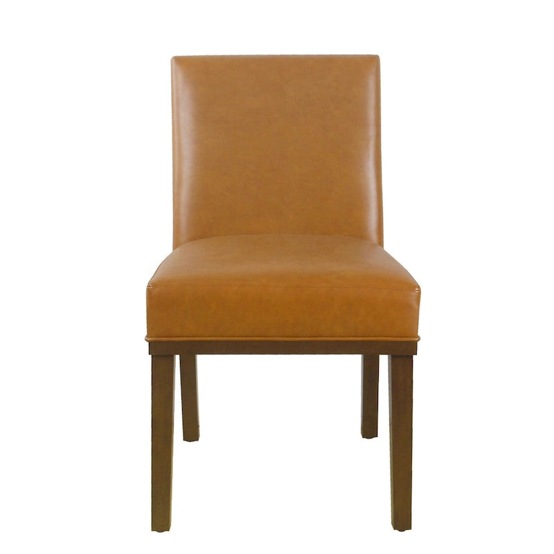 Chaise de salle à manger chameau/blanc/gris – Siège unique
