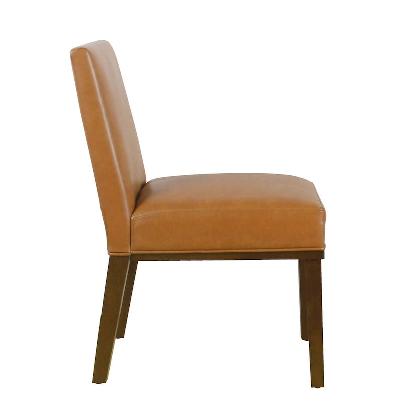 Chaise de salle à manger chameau/blanc/gris – Siège unique