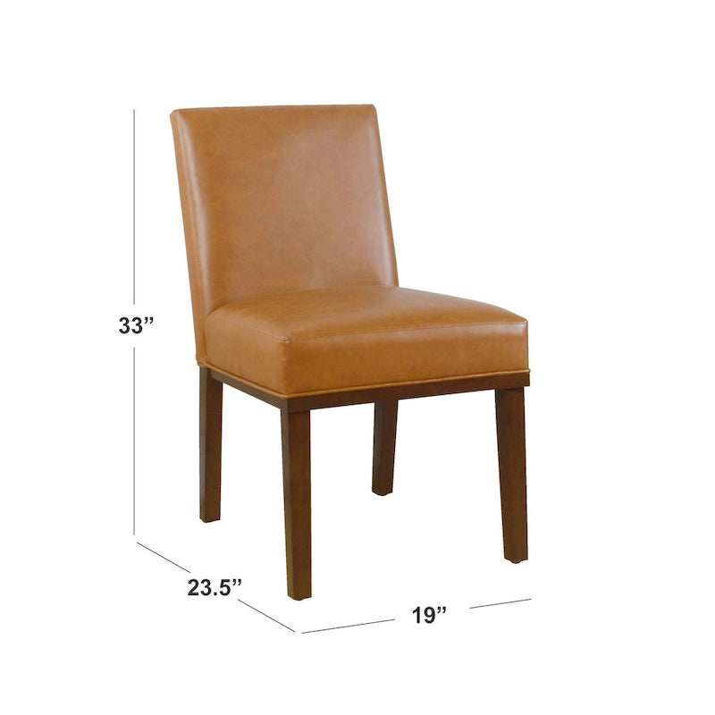 Chaise de salle à manger Chameau / Blanc / Gris – Siège unique