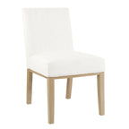 Chaise de salle à manger Chameau / Blanc / Gris – Siège unique